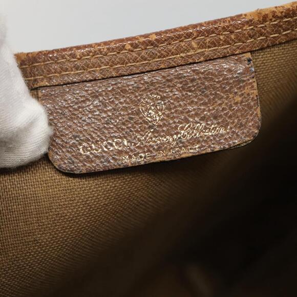 GUCCI GG Supreme Web Sherry Line Tote Bag Pvc Beige Red 39 02 003 - Picture 15 of 16